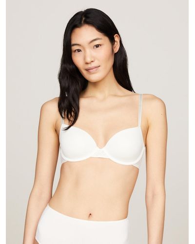 Tommy Hilfiger Th Monogram Lace Balconette Padded Bra - Natural