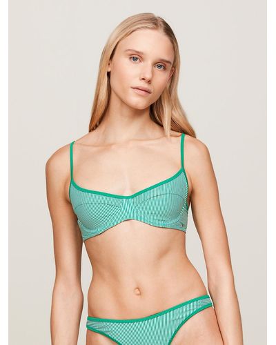 Tommy Hilfiger Th Essential Balconette Bikini Top - Green