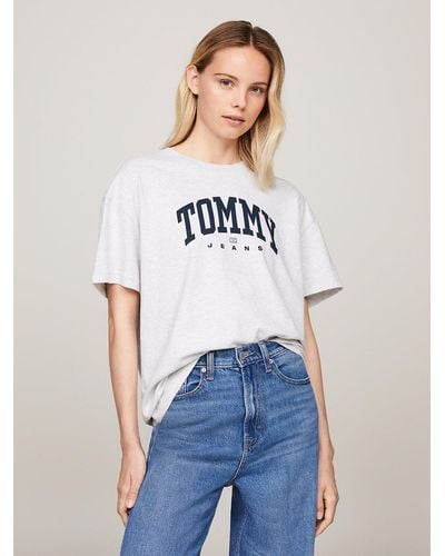 Tommy Hilfiger Varsity Logo Oversized T-shirt - White