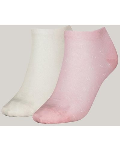 Tommy Hilfiger 2-pack Lightweight Knit Trainer Socks - Pink