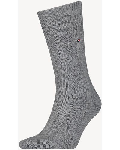 Tommy Hilfiger 1-pack Classics Cable Knit Socks - Grey