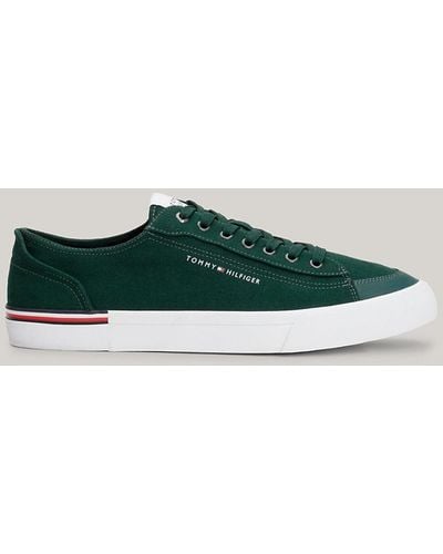 Tommy Hilfiger Signature Tape Canvas Trainers - Green