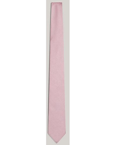 Tommy Hilfiger Krawatte aus reiner Seide - Pink