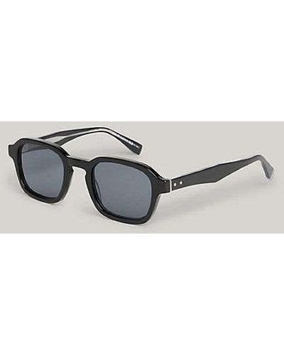 Tommy Hilfiger Gafas de sol rectangulares con remaches - Negro