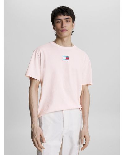 Tommy Hilfiger Flag Classic Fit Jersey T-shirt - Pink
