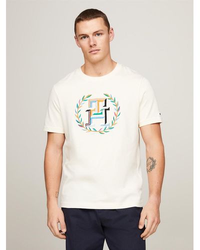 Tommy Hilfiger T-shirt à logo blason des archives - Neutre