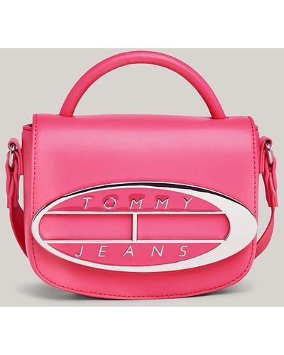 Tommy Hilfiger Logo Plaque Crossover Bag - Pink
