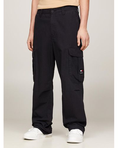 Tommy Hilfiger Aiden Baggy Cargo Trousers - Black