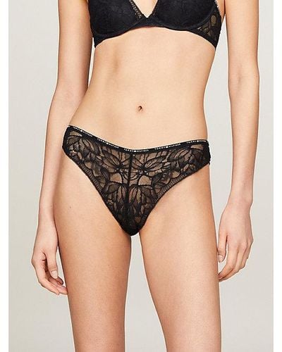 Tommy Hilfiger TH Premium Lace Brazilian-Slip - Schwarz