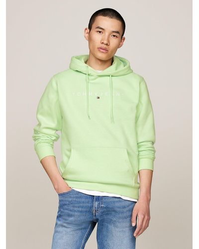 Tommy Hilfiger Logo Embroidery Hoody - Green