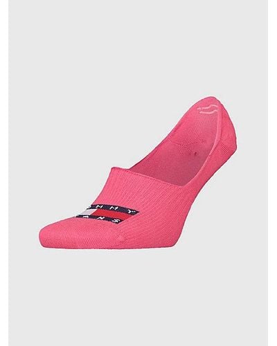 Tommy Hilfiger Pack de 1 par de calcetines Footie con logo - Rosa