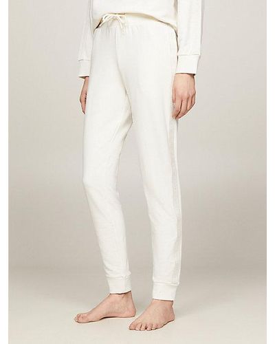 Tommy Hilfiger Joggers TH Established con cinta distintiva - Blanco