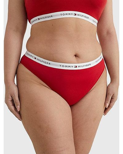 Tommy Hilfiger Curve Tommy Icons Slip Met Logotaille - Rood
