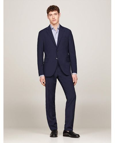 Tommy Hilfiger Constructed Jersey Slim Fit Two-piece Suit - Blue