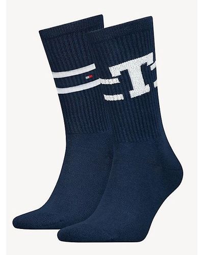 Tommy Hilfiger Pack de 2 pares de calcetines con logo - Azul