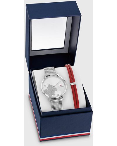 Tommy Hilfiger Coffret cadeau montre et bracelet - Bleu