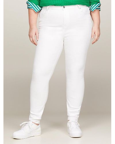 Tommy Hilfiger Curve Harlem High Rise Ultra Skinny Jeans - White