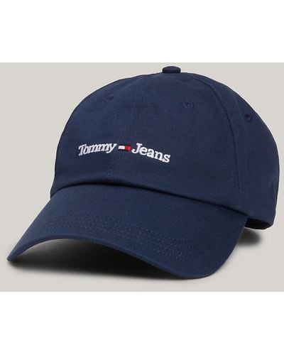 Tommy Hilfiger Casquette en coton bio à logo - Bleu