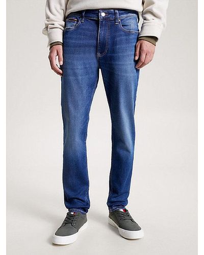 Tommy Hilfiger Simon Skinny Jeans Met Fading - Blauw