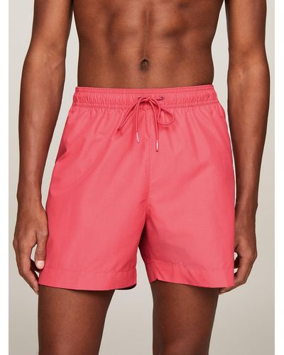 Tommy Hilfiger Original Logo Mid Length Swim Shorts - Pink