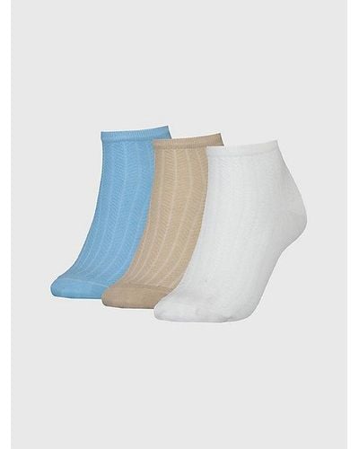 Tommy Hilfiger Pack de 3 pares de calcetines de caña baja - Azul