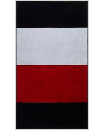 Tommy Hilfiger Global Stripe Swim Towel - Red