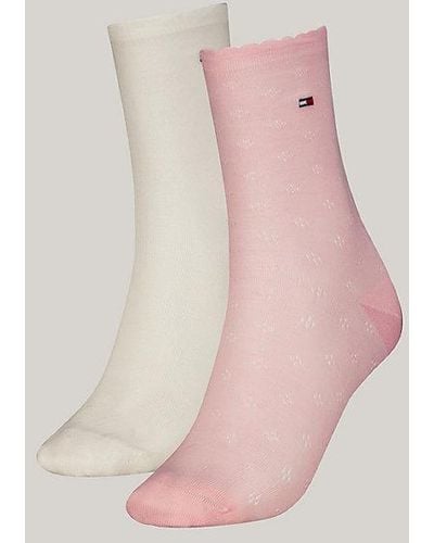 Tommy Hilfiger 2er-Pack leichtgewichtige Strick-Socken - Pink