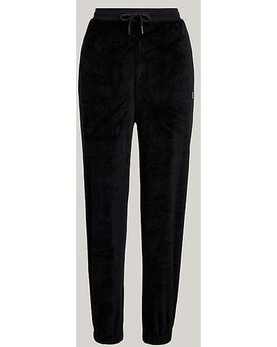Tommy Hilfiger Velours Relaxed Fit jogger - Zwart