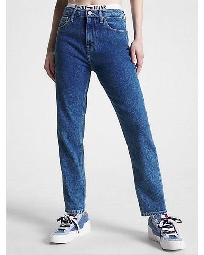 Tommy Hilfiger Izzie High Rise Slim Enkellange Jeans - Blauw