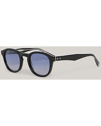 Tommy Hilfiger Ovale Sonnenbrille mit Nietendetails - Blau