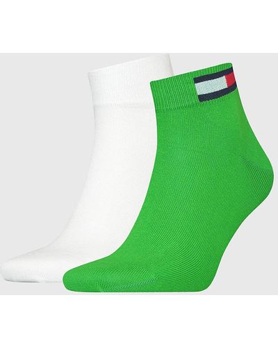 Tommy Hilfiger 2-pack Flag Ankle Socks - Green