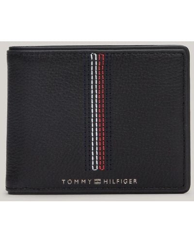 Tommy Hilfiger Small Leather Casual Credit Card Wallet - Black
