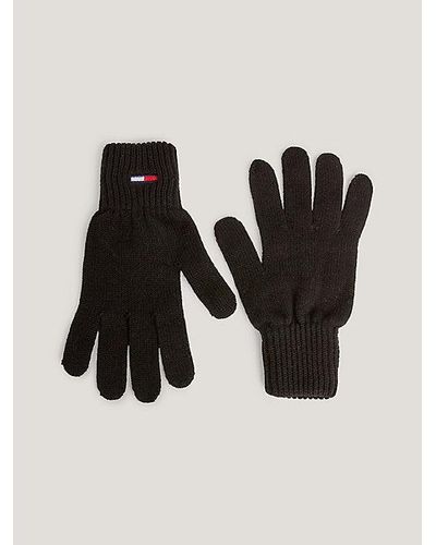 Tommy Hilfiger Handschoenen Met Geborduurde Vlag - Zwart