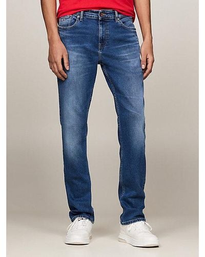 Tommy Hilfiger Plus Ryan Regular Straight Faded Jeans - Blauw