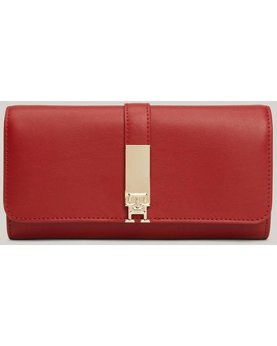 Tommy Hilfiger Heritage Trifold Flap Large Wallet - Red