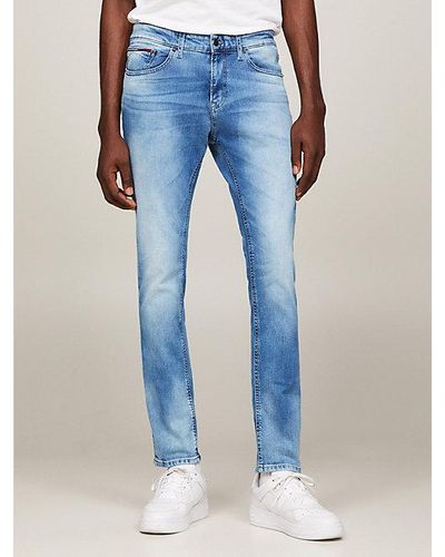 Tommy Hilfiger Scanton Slim Fit Jeans mit hellem Fade-Effekt - Blau