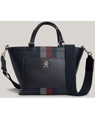 Tommy Hilfiger Corporate Th Monogram Small Tote - Blue
