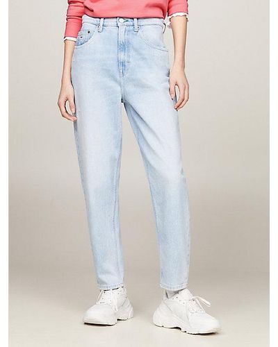 Tommy Hilfiger Classics Ultra High Rise Tapered Mom Jeans - Blauw