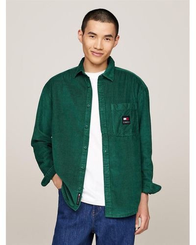 Tommy Hilfiger Chunky Corduroy Relaxed Fit Shirt - Green