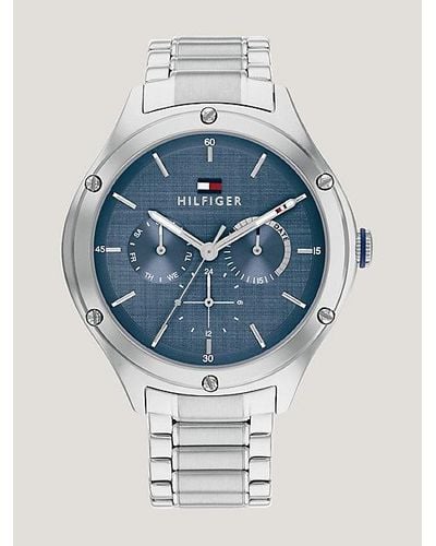 Tommy Hilfiger Eisblaue Armbanduhr aus Edelstahl