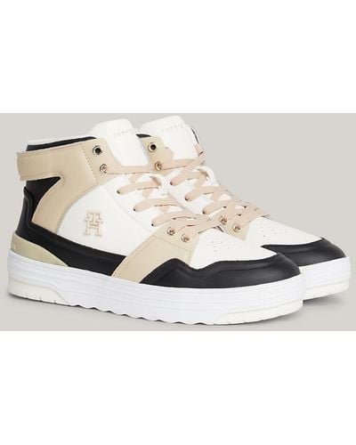Tommy Hilfiger Leather High-top Basketball Trainers - Metallic
