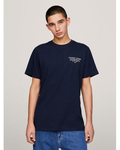 Tommy Hilfiger T-shirt ajusté Essential à logo graphique - Bleu