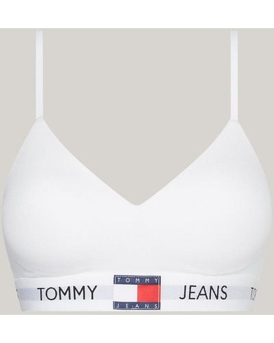 Tommy Hilfiger Heritage Logo Push-up Bralette - White