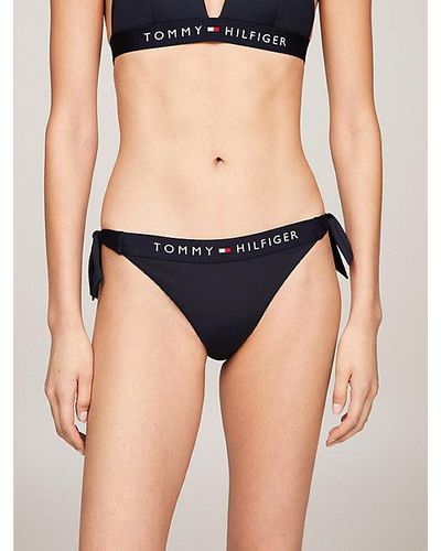 Tommy Hilfiger Original Cheeky Binikibroekje Met Strikdetail - Blauw