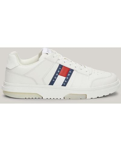 Tommy Hilfiger The Brooklyn Leather Badge Trainers - White