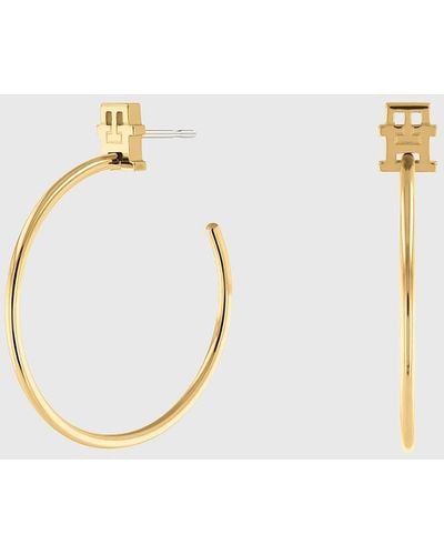 Tommy Hilfiger Gold-plated Hoop Earrings - White