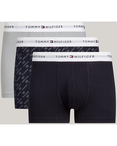 Tommy Hilfiger Lot de 3 boxers Essential à logo - Bleu
