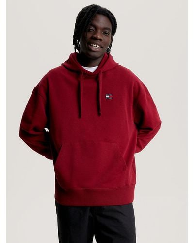 Tommy Hilfiger Small Badge Relaxed Hoody - Red
