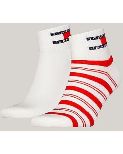Tommy Hilfiger Pack de 2 pares de calcetines tobilleros - Rojo