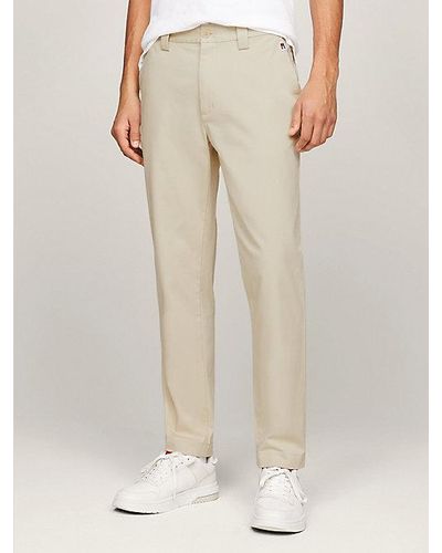 Tommy Hilfiger Straight Tapered Dad Fit Chinos - Natur